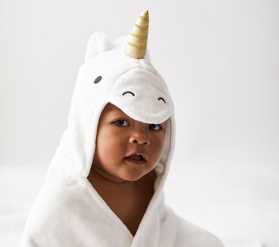 West Elm x PBK Unicorn Bath Wrap Pottery Barn Kids UK